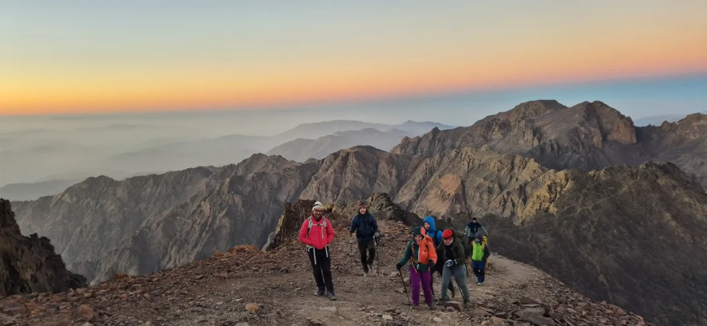 3 day atlas mountain trek hikers on toubkal trail
